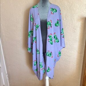 Izzy & Lola Lavender Cactus Print Kimono